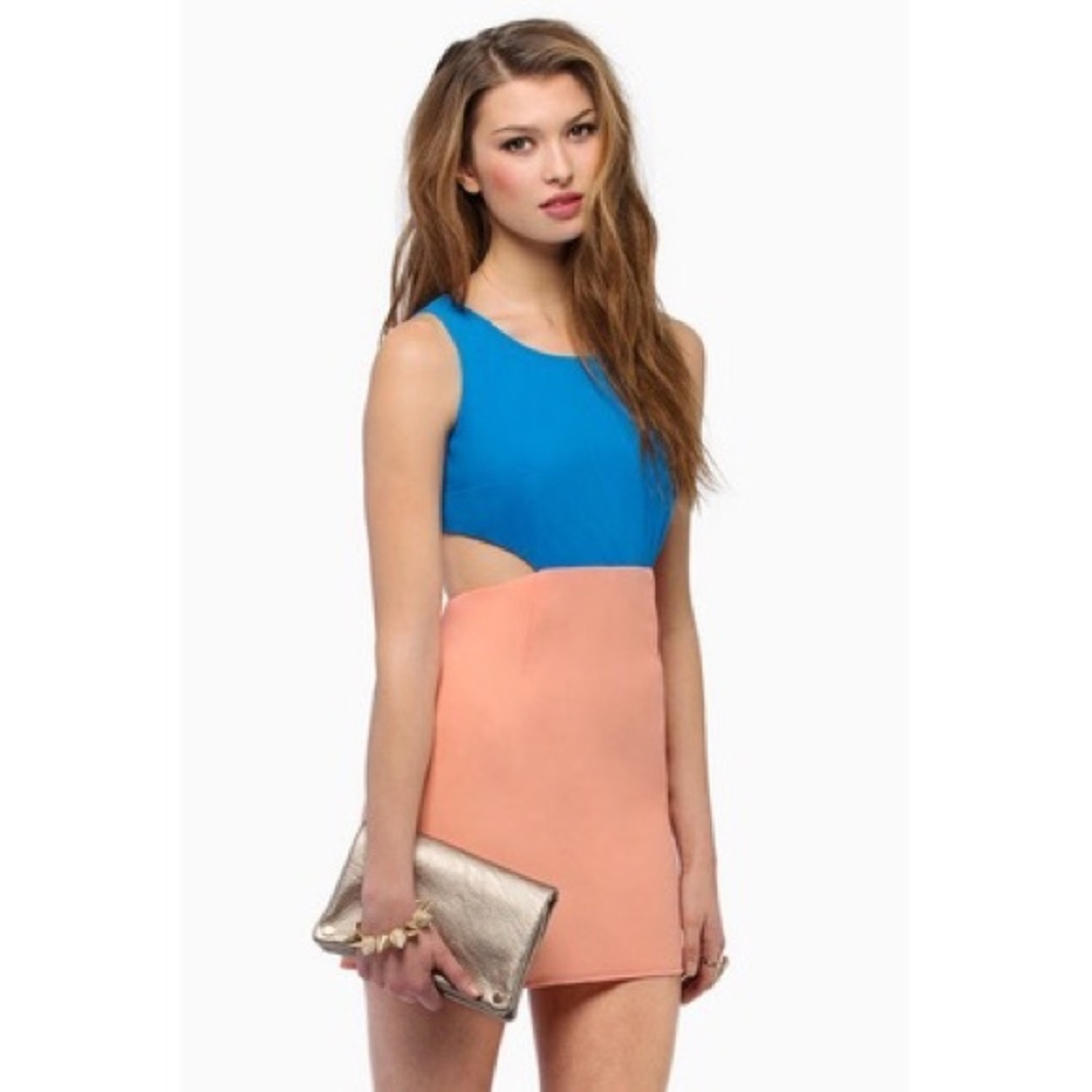 Tobi Color Block Cut Out Dress XS.
